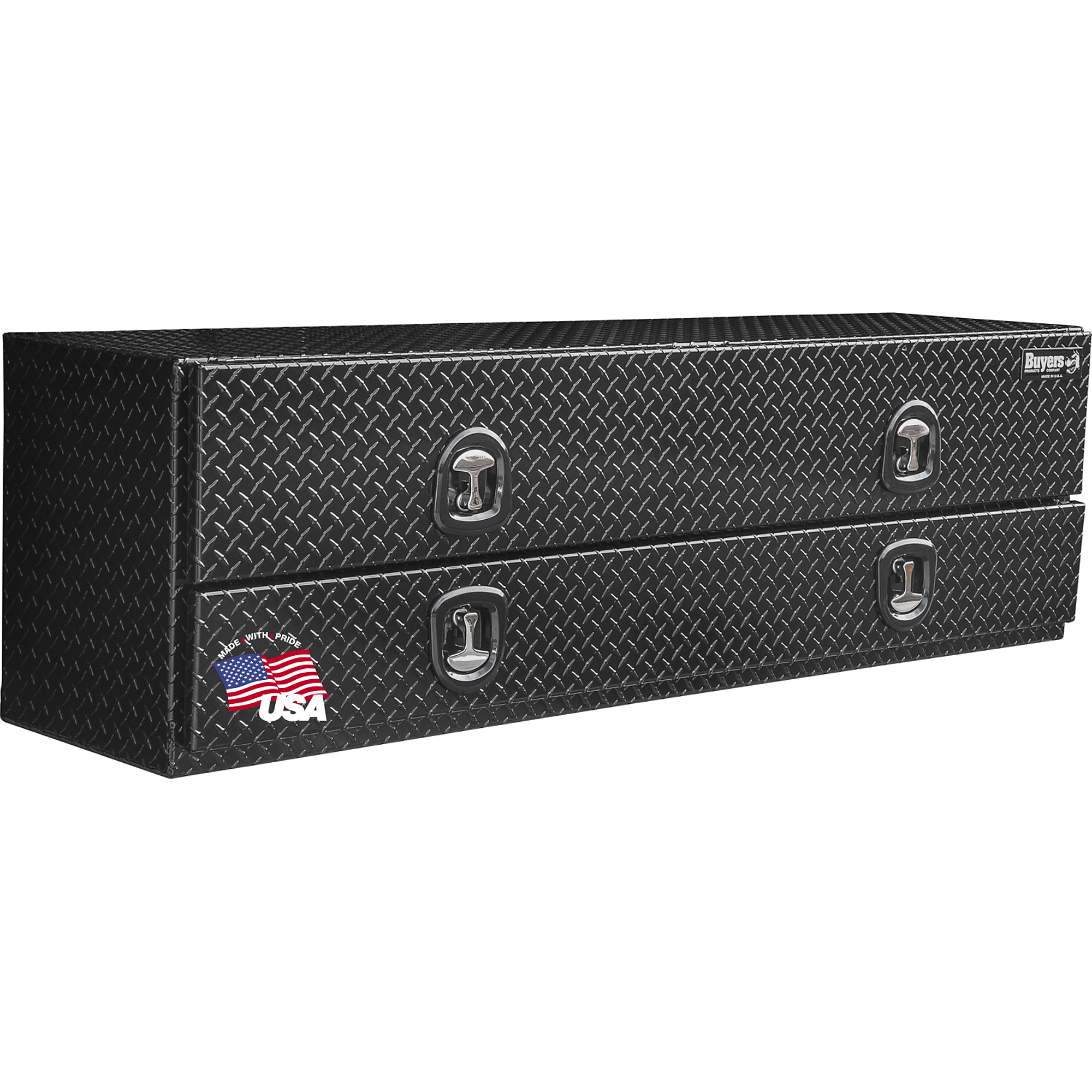 Buyers Products, Gloss Black Diamond Tread Flatbed Contractor, Width 72 in, Material Aluminum, Color Finish Diamond Plate Glossy Black, Model# 1721578